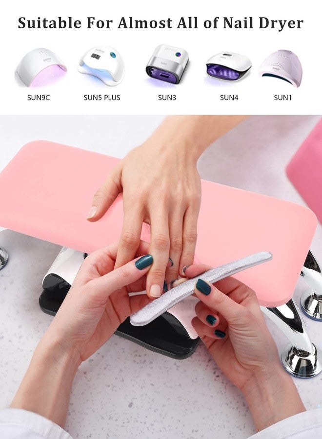 LIONVISON Big Arm Rest for Nails Cushion, Microfiber Leather Hand Rest for Nails Tech, Hand Rest Pillow for Nails Toenails, Detachable Nail Art Accessories Tool for Nails Tech (Pink) - Image 4